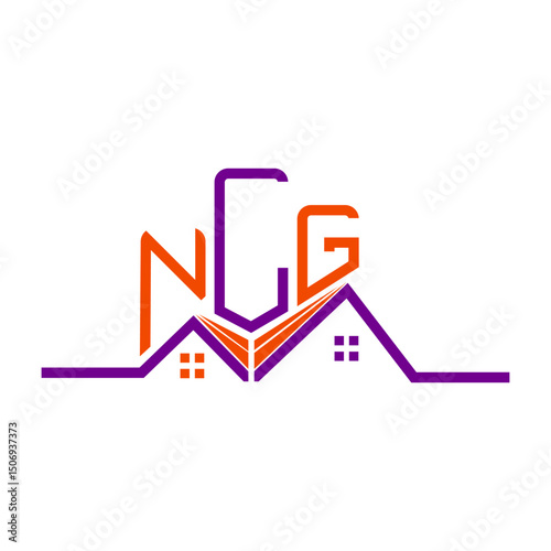 NLG Real State logo design, NLG simple and modern logo. NLG luxurious alphabet design photo