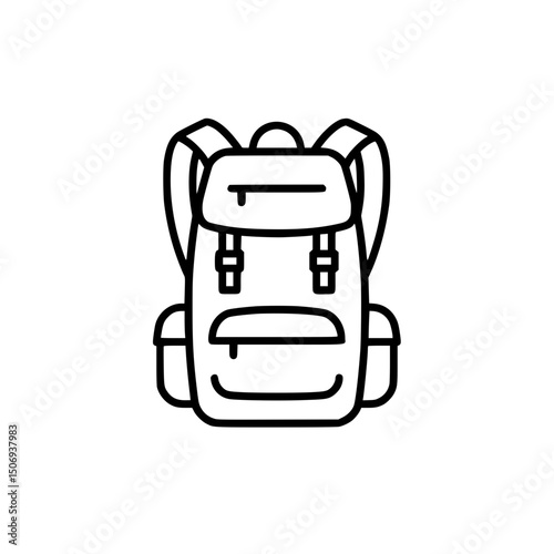 Versatile Backpack Design Line Art Illustration