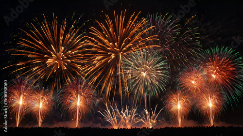 fireworks in the sky