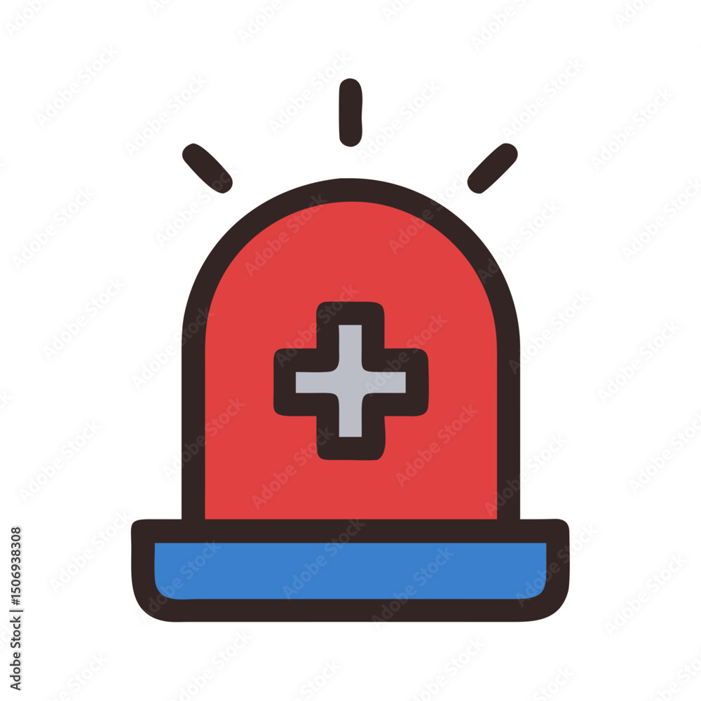 Fototapeta premium Emergency Light Vector Illustration 