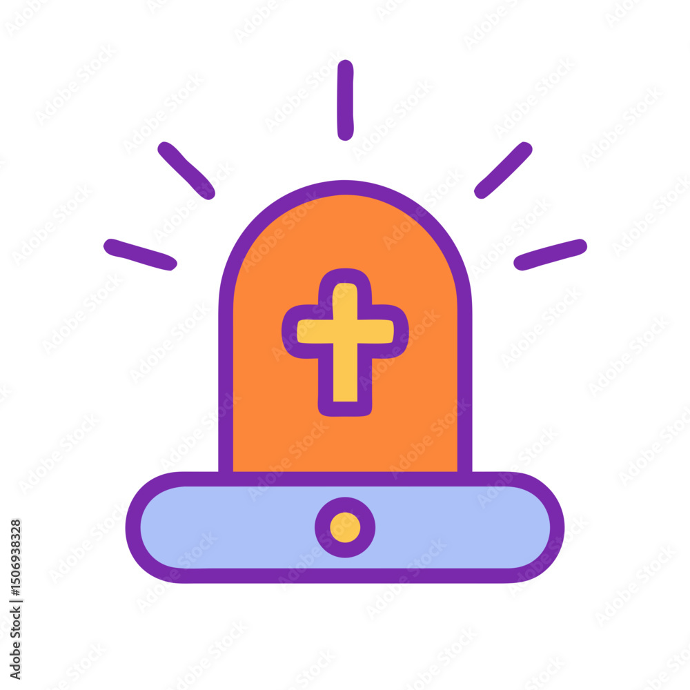 Obraz premium Emergency Light Vector Illustration 