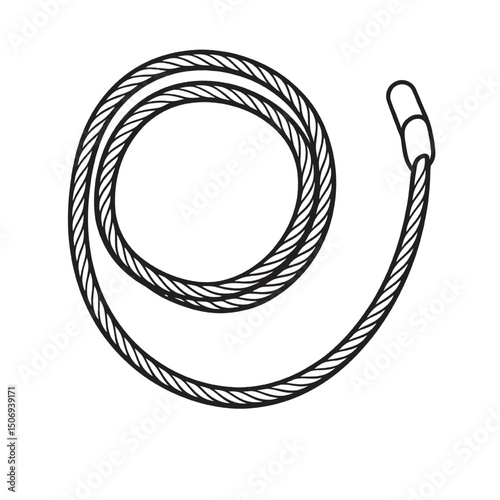 Coiled Steel Cable with Connector Industrial Strength Wire Rope