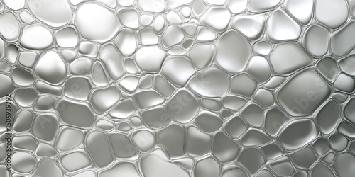 Sleek Silver Gradient Canvas. A Metallic Elegance with Dazzling Patches of Polished Chrome and Titanium