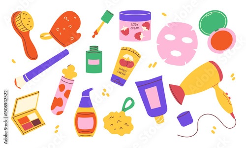Set of cosmetic, grooming, hygienic home care products