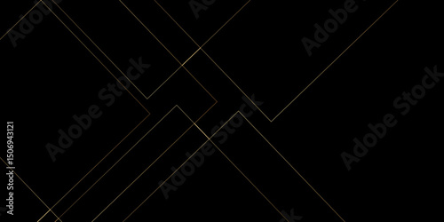 Black and golden vector futuristic tech glow and shinning line simple modern abstract background. Vector abstract graphic design banner pattern presentation background web template.	