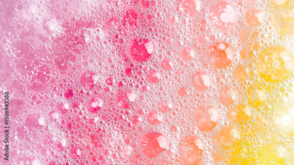 Fototapeta premium Iridescent soap bubble texture with full rainbow spectrum