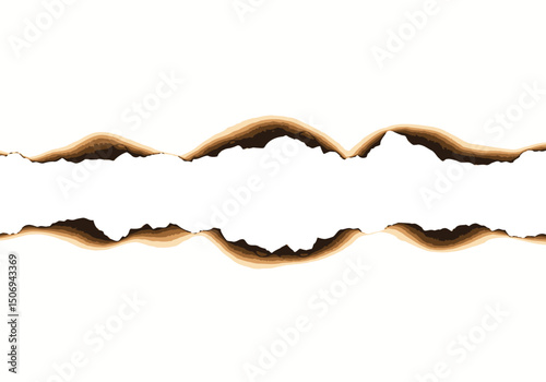Irregular Burnt Paper Edges High-Resolution Texture for Design