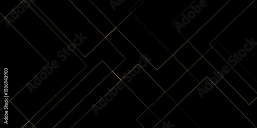 Black and golden vector futuristic tech glow and shinning line simple modern abstract background. Vector abstract graphic design banner pattern presentation background web template.	