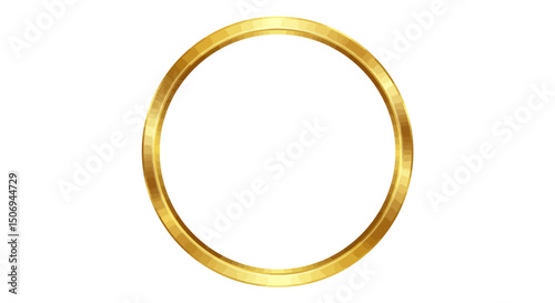 Glossy Golden Circular Frame Elegant Vector Illustration