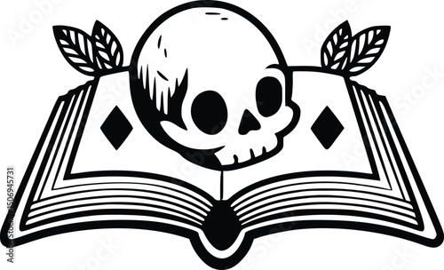 Skull SVG, Book SVG, Halloween SVG