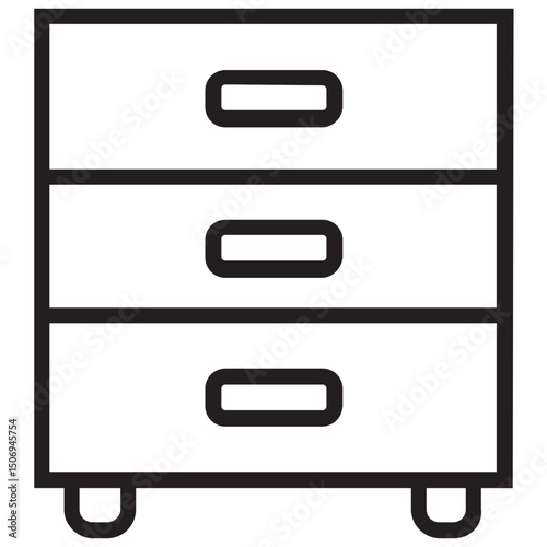 Cabinets Icon, Storage Unit, Filing Cabinet, Office Furniture, Organizer