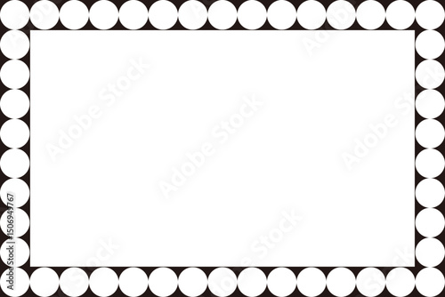 White Circle Frame on Black Background