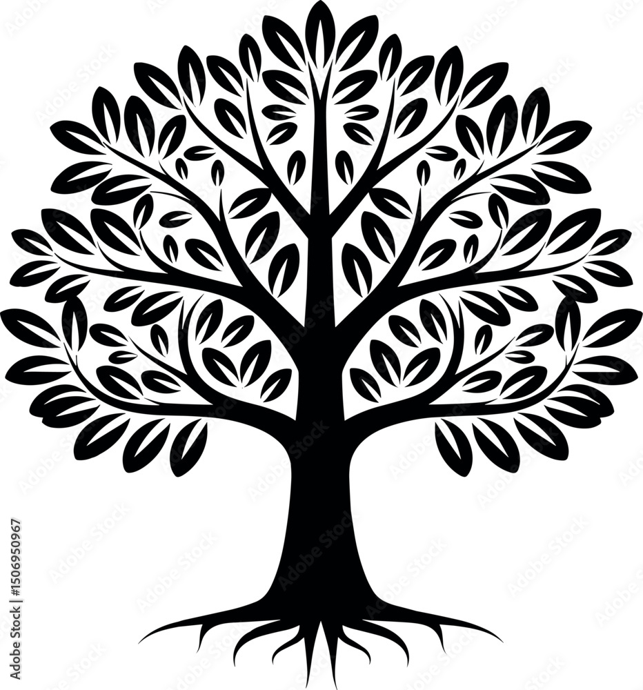 Obraz premium Vector Illustration of a Tree Design for Print or Digital Use