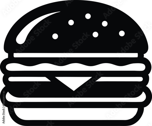 A black burger with cheese and seeds shows a minimalistic delicious look
