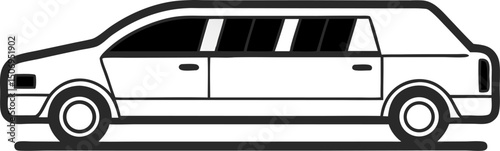Vector illustration of a car. Beautiful limousine car. Modern limousine car