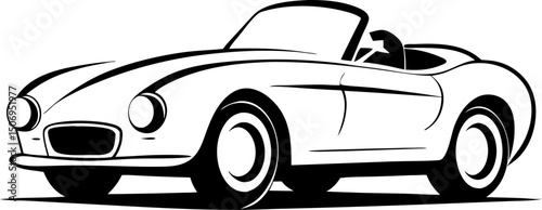 Vector illustration of a car. Beautiful roadster car. Modern roadster car