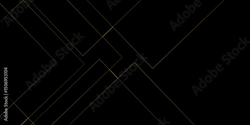 Black and golden vector futuristic tech glow and shinning line simple modern abstract background. Vector abstract graphic design banner pattern presentation background web template.	