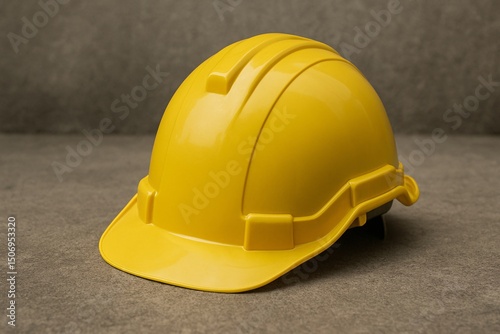 Yellow construction safety helmet
 photo