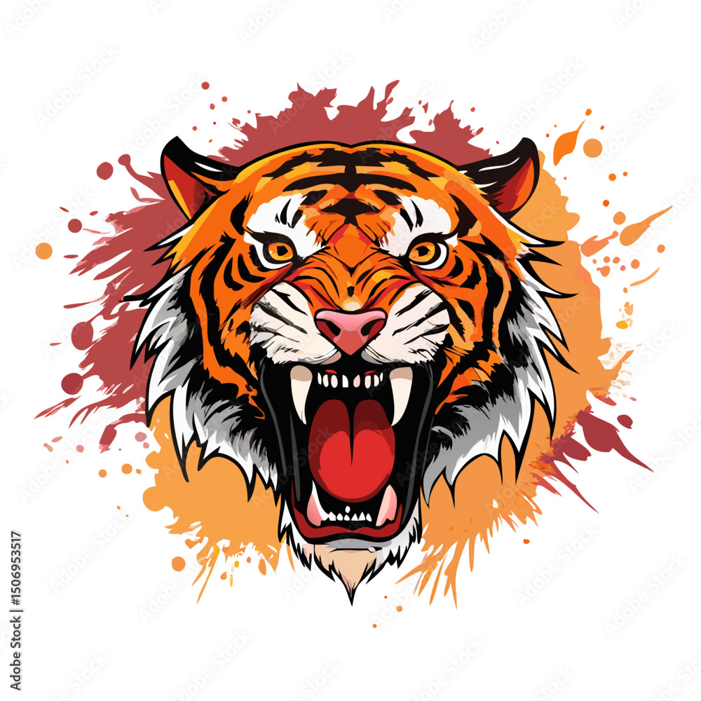 Fototapeta premium tiger head vector