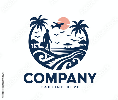 Wallpaper Mural Summer beach logo design  Torontodigital.ca