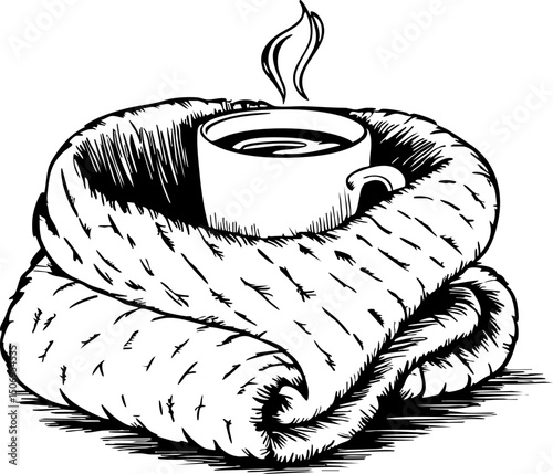 Cozy coffee experience at home hot beverage relaxing atmosphere comfort zone warm vibes inviting space