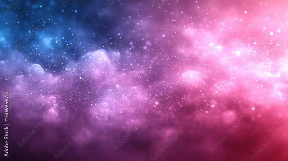 Fototapeta premium Colorful Abstract Background with Soft Haze and Twinkling Particles