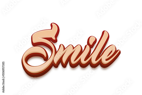 Smile Transparent 3D Text Style