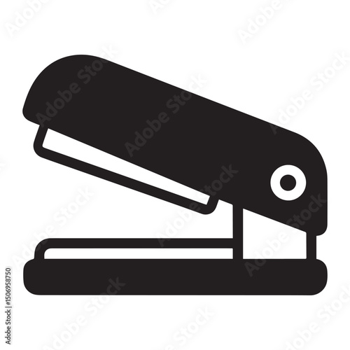Stapler icon.Flat silhouette version.Symbol Set for Office and Workspace