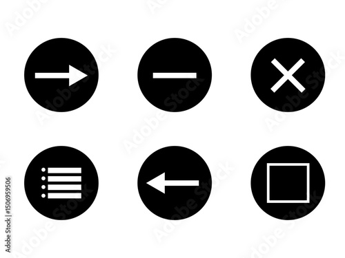 Menu icons. Set Hamburger Menu icon