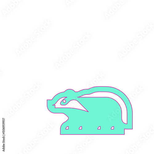 A Charming Illustration of a Badger, a Nocturnal Mammal Known for its Striking Appearance and Unique Habits.
