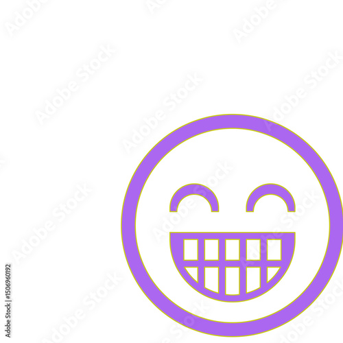 A Delightful Purple and Gold Emoji Illustrating Unbridled Joy and Laughter