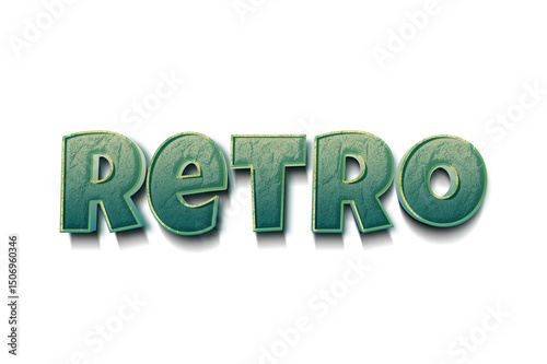 Retro Transparent 3D Text Style