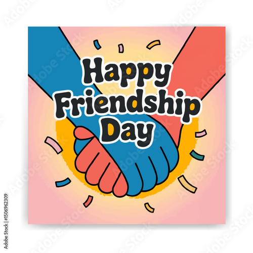 Happy international friendship day celebration social media post design