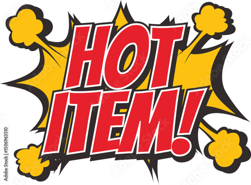 Hot item Sale Tag vector template. special offer, big sale, final sale, flash sale background. Discount Promotion marketing poster design.