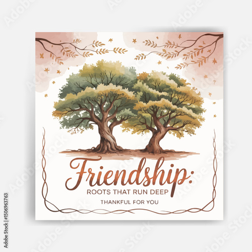 Happy international friendship day celebration social media post design