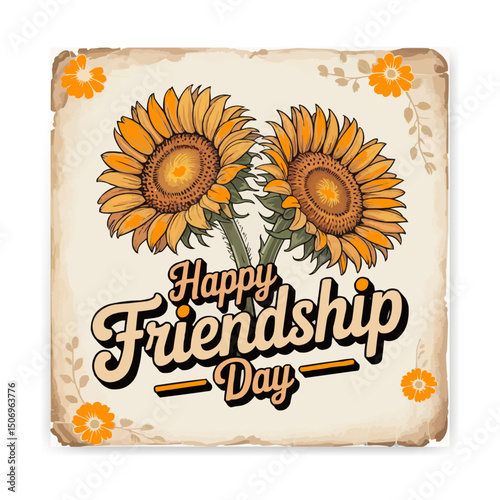 Happy international friendship day celebration social media post design