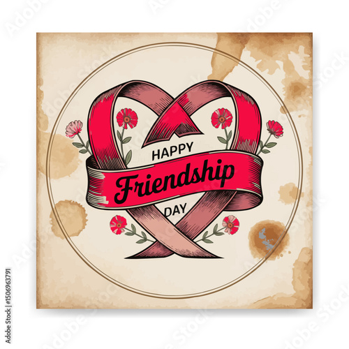 Happy international friendship day celebration social media post design