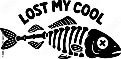 vector of clean bones, dripping red, and cartoon X-eyes portray dark humor in a sharp, unsettling vector layout.