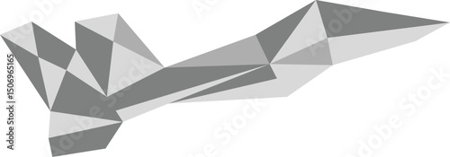 Low-Poly Fighter Jet vector illustration