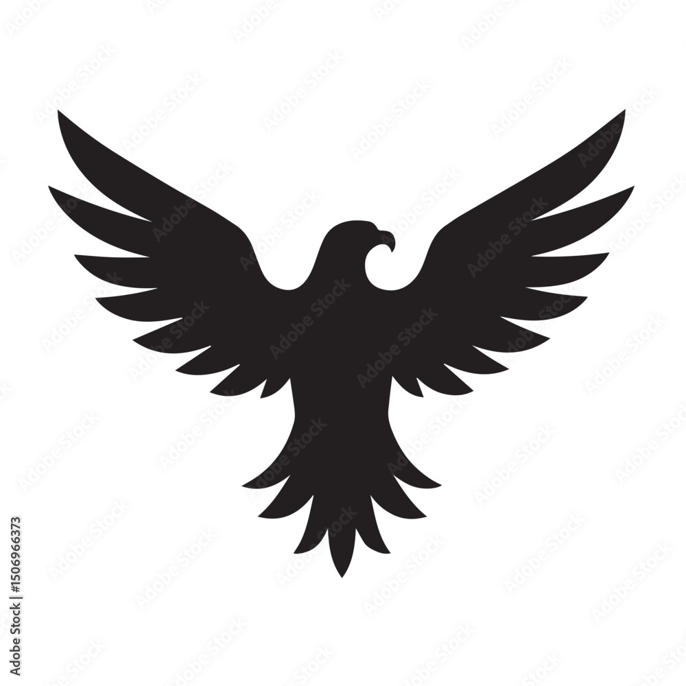 Fototapeta premium eagle logo vector Bold and clean eagle logo vector, with sharp lines and a strong silhouette 