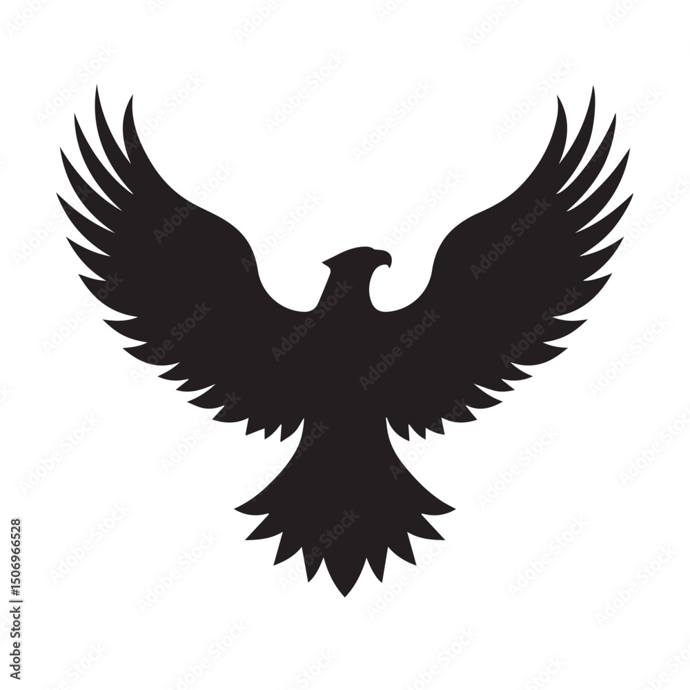 Fototapeta premium eagle logo vector Bold and clean eagle logo vector, with sharp lines and a strong silhouette 