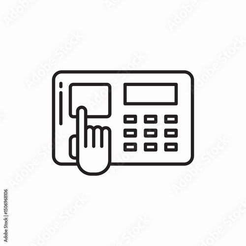 Security keypad access code icon vector sign