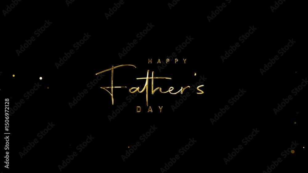 Happy Fathers day  gold text effect abstract illustration