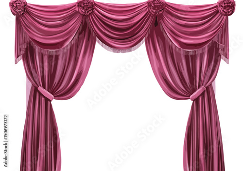 vector art of curtain