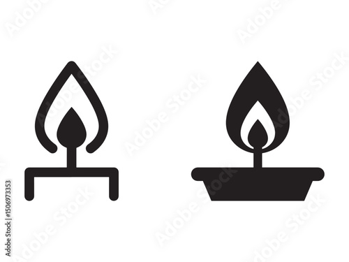Candle Flame Vector Images flat vector icon for apps and websites
