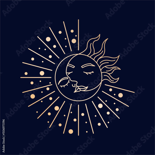 Divine Spirit Symbol: Sacred Celestial Vector Design