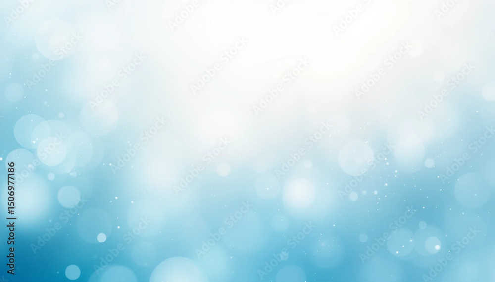 Bright blue bokeh lights create a festive winter background Bright blue bokeh lights create a festive winter background