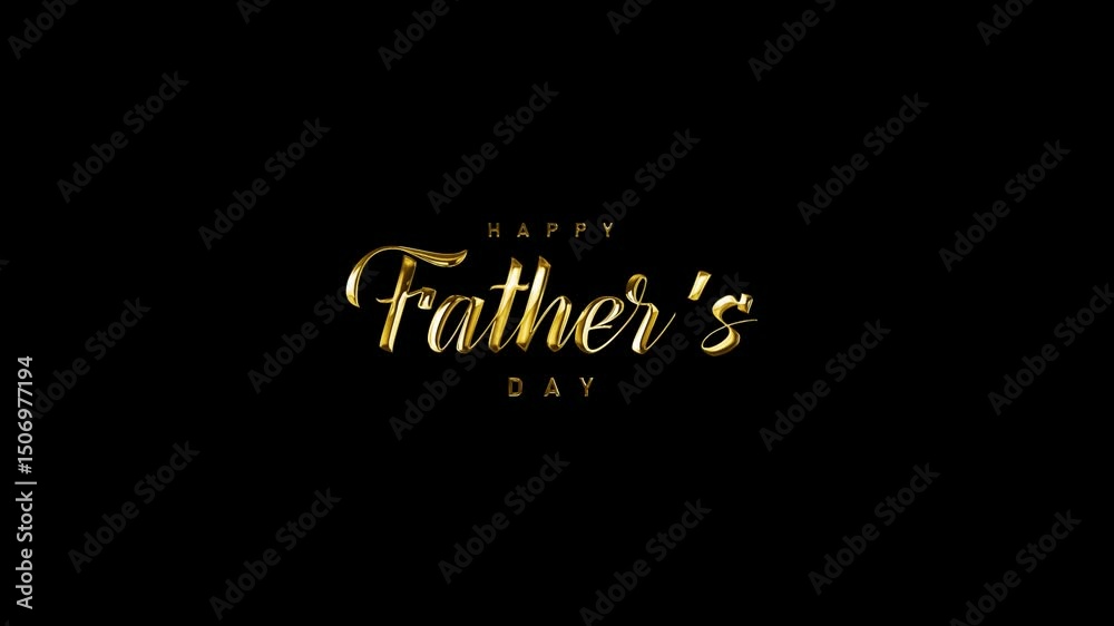 Happy Fathers day  gold text effect abstract illustration