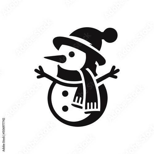 snowman with broom