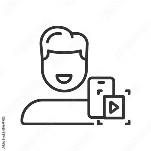 App designer, icon in line design. App designer, UI design, UX design, wireframe, prototype, mobile app, interface on white background vector. App designer editable stroke icon